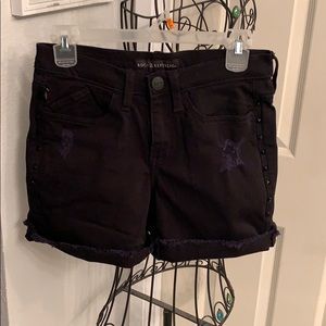 Rock & Republic black denim ladies shorts size 4